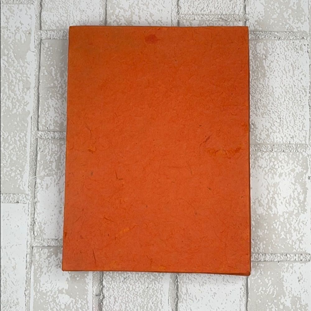 Papyrus Handmade Orange Unlined Notebook - Picture 2 of 6